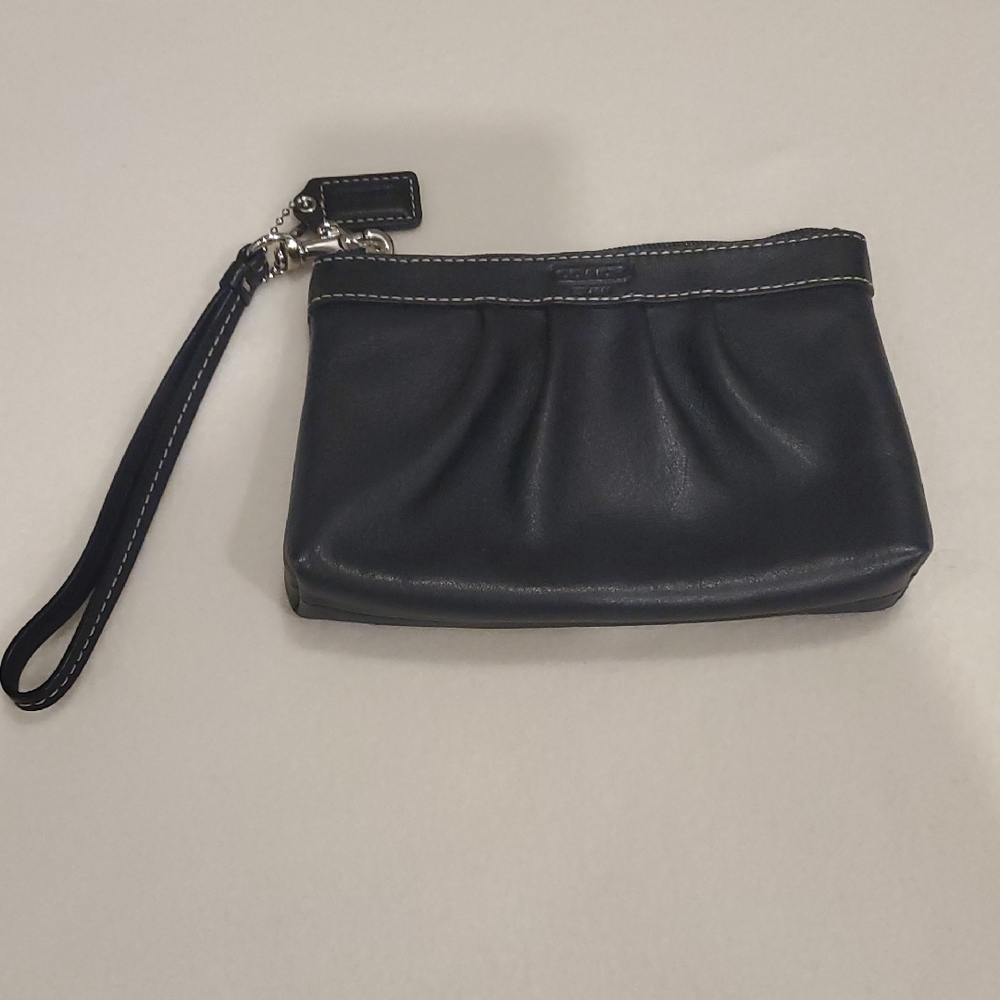 Coach BLack Leather Wristlet